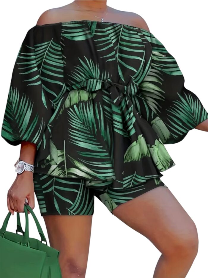 Women's Plus Size Voluptuous 2 Piece Spring Summer Shorts Sets Elevate your wardrobe with these Women's Plus Size Voluptuous 2-Piece Spring/Summer Shorts Sets. Designed for comfort and style, these shorts are perfect for various seasons. Chic, Sexy, and Stylish short sets are the what your vacation and beach bags are waiting for. Key Features: Plus Size Fit: Tailored to provide a comfortable and flattering fit for women of all sizes. Voluptuous Design: Offers a stylish and elegant look, perfect for warm weather. 2-Piece Set: Includes a pair of shorts, allowing for coordinated styling and versatile wear. Material: 100% Modal Polyester